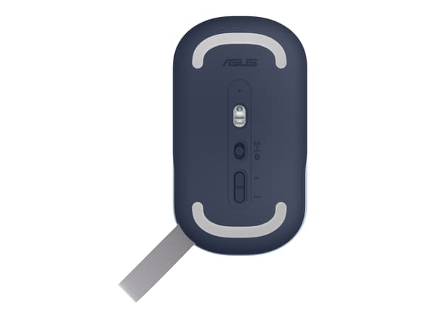 ASUS MD100, Molempikätinen, Optinen, RF Wireless + Bluetooth, 1600 DPI, Sininen