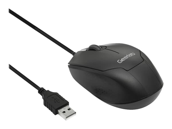 eSTUFF G120 - Mus - høyre- og venstrehåndet - optisk - 3 knapper - kablet - USB - svart