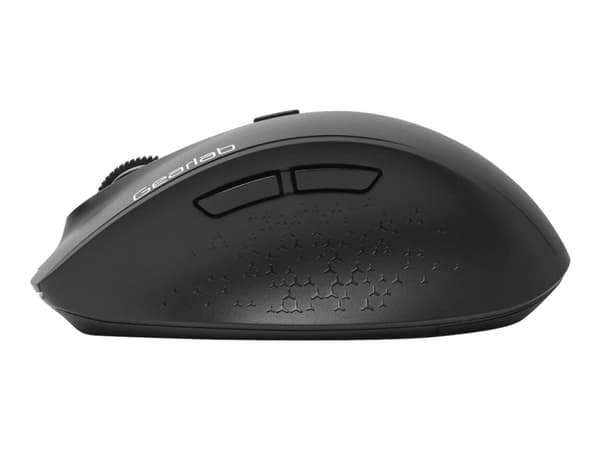 eSTUFF G305 - Mus - högerhänt - optisk - 6 knappar - trådlös - 2.4 GHz, Bluetooth 5.0 - trådlös USB-mottagare - svart
