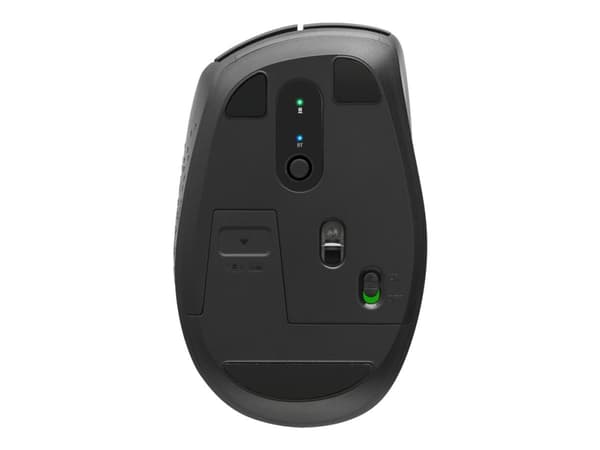 eSTUFF G305 - Mus - högerhänt - optisk - 6 knappar - trådlös - 2.4 GHz, Bluetooth 5.0 - trådlös USB-mottagare - svart
