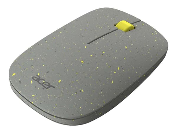 Acer Vero Macaron AMR020 - Mus - høyre- og venstrehåndet - optisk - 3 knapper - trådløs - 2.4 GHz - grå - løsvekt