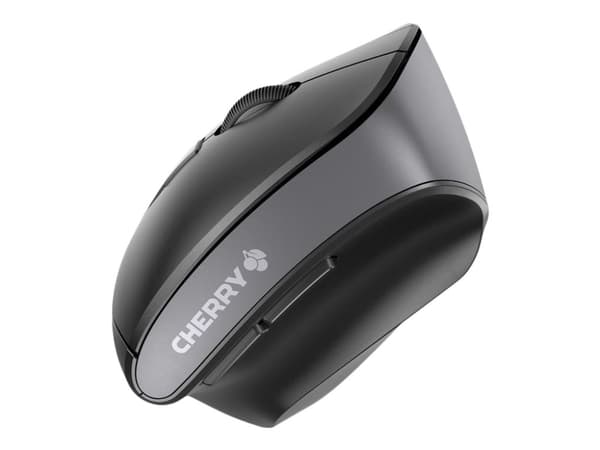 CHERRY MW 4500 LEFT - Mus - ergonomisk - vänsterhänt - optisk - 6 knappar - trådlös - trådlös USB-mottagare - svart