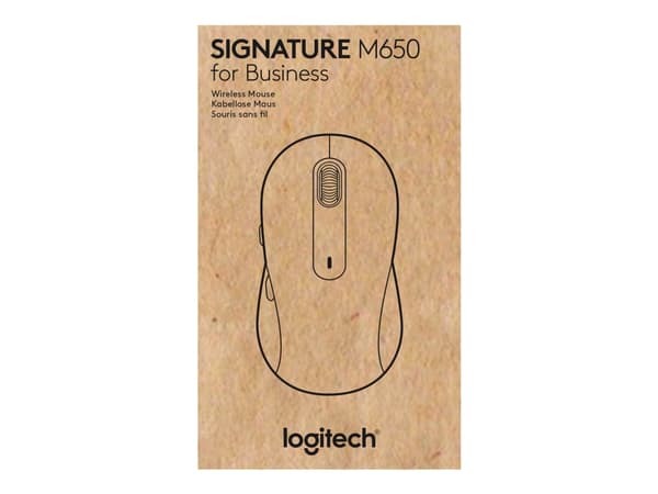 Logitech Signature M650 L for Business - Mus - høyrehendt - 5 knapper - trådløs - 2.4 GHz, Bluetooth - Logitech Logi Bolt USB-mottaker - grafitt