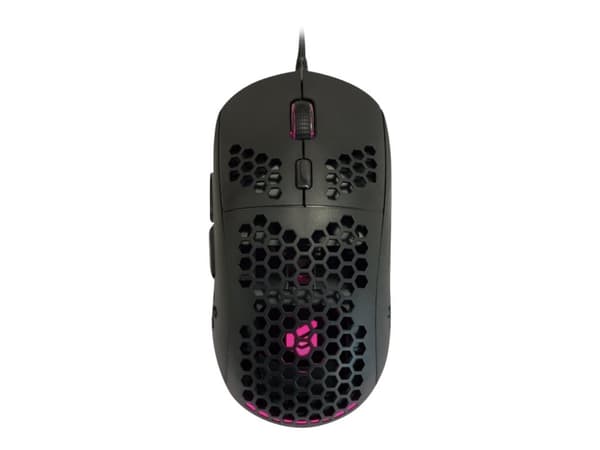 Conceptronic DJEBBEL04B 6D - Mus - honungskake skal - högerhänt - optisk - 6 knappar - kabelansluten - USB 2.0 - svart