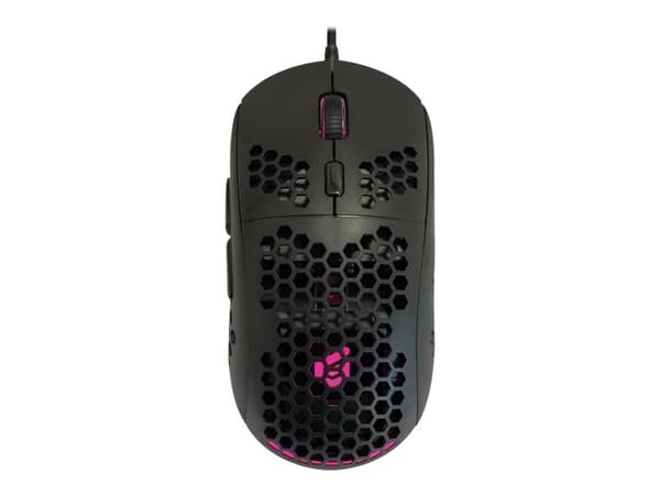 Conceptronic DJEBBEL04B 6D - Mus - honungskake skal - högerhänt - optisk - 6 knappar - kabelansluten - USB 2.0 - svart Svart