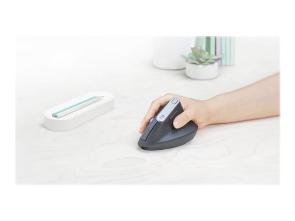 Logitech Lift datamus Venste-hendt RF trådløs + Bluetooth Optisk 4000 DPI