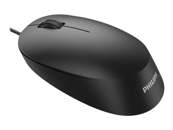 Philips SPK7207B - 2000 Series - mus - ergonomisk - høyre- og venstrehåndet - optisk - 3 knapper - kablet - USB 2.0