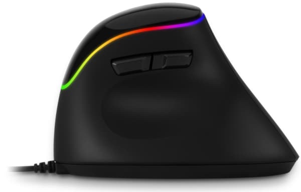 Connect IT CMO-2800-BK, högerhand, Vertikal design, Optisk, USB Type-A, 3200 DPI, Svart