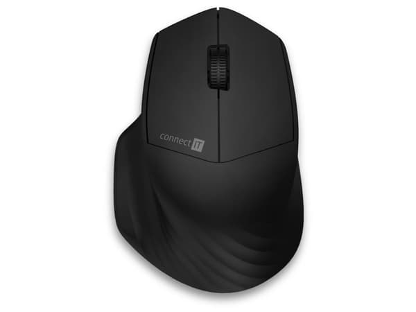 Connect IT CMO-4040-BK, Oikeakätinen, Optinen, RF Wireless + Bluetooth, 1600 DPI, Musta