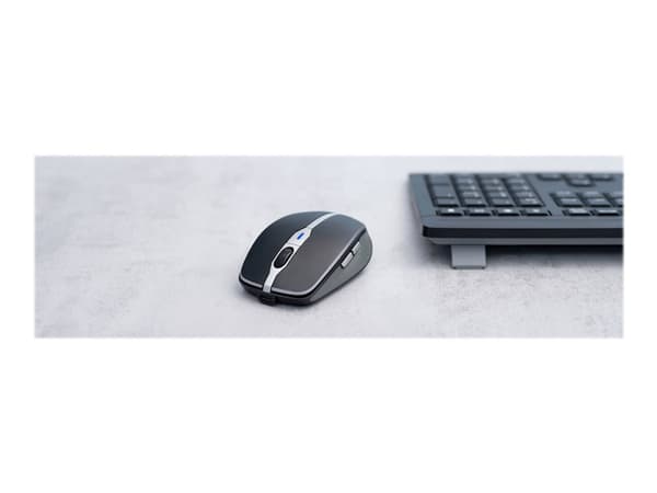 CHERRY MW 9100 - Mus - 6 knappar - trådlös - 2.4 GHz, Bluetooth 4.0 - trådlös USB-mottagare - svart Svart