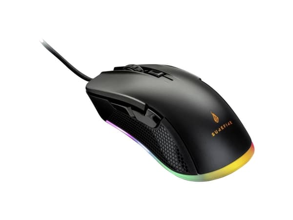 Surefire Gaming Buzzard Claw - Gaming Mus - Høyrehendt - Optisk - 7 knapper - Opptil 7200 dpi - USB - Svart Sort
