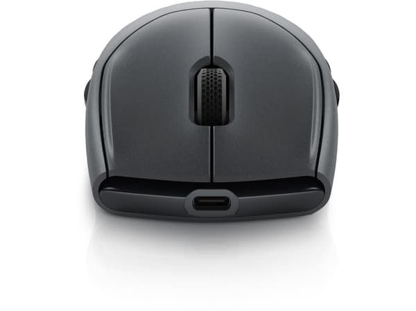 Alienware Tri-Mode Gaming Mouse AW720M - Mus - optisk - 8 knapper - kablet, trådløs - USB, 2.4 GHz, Bluetooth 5.1 - Dark Side of the Moon - løsvekt -