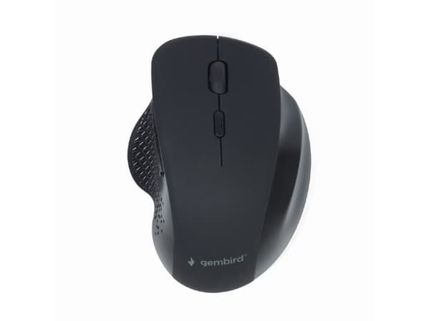 Gembird MUSW-6B-02 - Mus - ergonomisk - optisk - 6 knapper - trådløs - 2.4 GHz - USB trådløs mottaker - svart - gaveboks