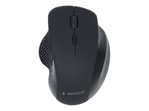 Gembird MUSW-6B-02 - Mus - ergonomisk - optisk - 6 knapper - trådløs - 2.4 GHz - USB trådløs mottaker - svart - gaveboks Sort