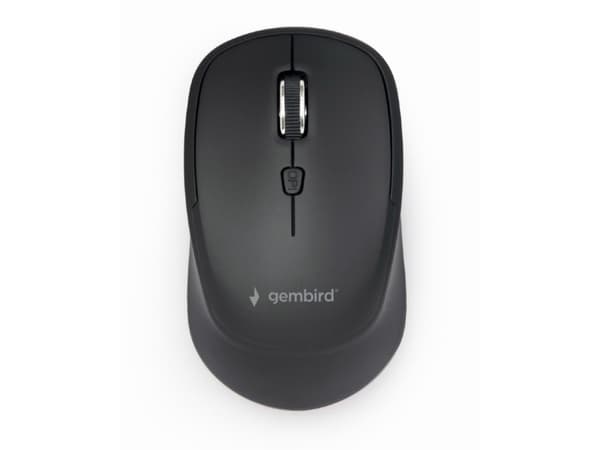 Gembird MUSW-4B-05 - Mus - ergonomisk - optisk - 4 knapper - trådløs - 2.4 GHz - USB trådløs mottaker - svart - blister