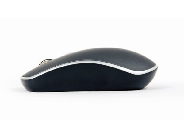 Gembird MUSW-4B-06-BS - Mus - optisk - 4 knappar - trådlös - 2.4 GHz - trådlös USB-mottagare - svart silver - blåsa
