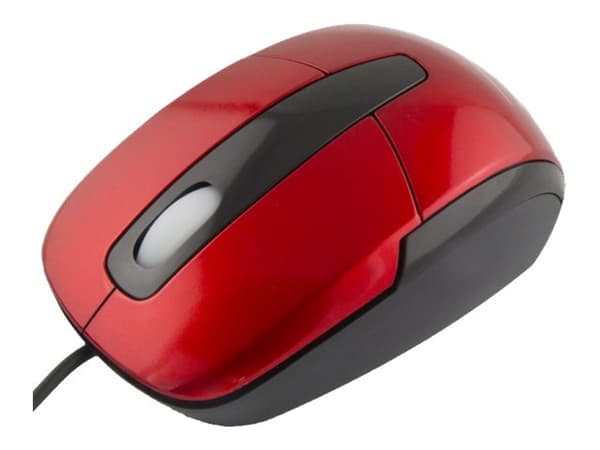 Titanum BARRACUDA - Mus - optisk - 3 knappar - kabelansluten - USB - röd