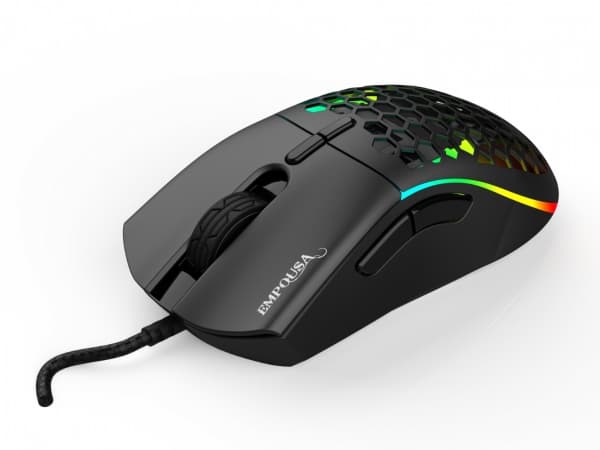Inca IMG-GT20, Ambidextrous, Optisk, USB Type-A, 10000 DPI, Svart