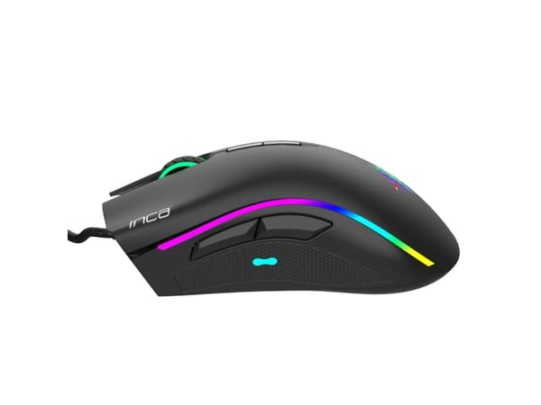 Inca IMG-349, högerhand, Optisk, USB, 6400 DPI, Svart