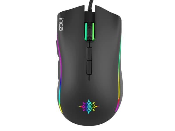 Inca IMG-349, högerhand, Optisk, USB, 6400 DPI, Svart Svart