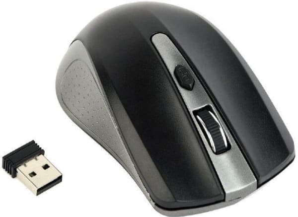 Gembird MUSW-4B-04-GB - Mus - optisk - 4 knappar - trådlös - 2.4 GHz - trådlös USB-mottagare - svart, rymdgrå - blåsa