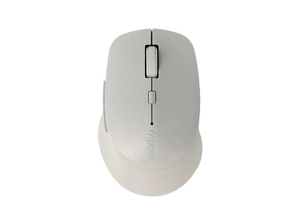 Rapoo M300 Silent - Mus - optisk - 7 knappar - trådlös - 2.4 GHz, Bluetooth 4.0, Bluetooth 3.0 - trådlös USB-mottagare - grå