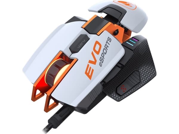COUGAR Gaming 700M EVO eSPORTS, Oikeakätinen, Optinen, USB A-tyyppi, 16000 DPI, Valkoinen
