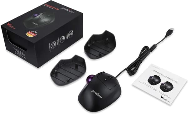 Perixx PERIMICE-520, högerhand, Optisk, USB Type-A, 1600 DPI, Svart