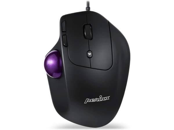 Perixx PERIMICE-520, högerhand, Optisk, USB Type-A, 1600 DPI, Svart