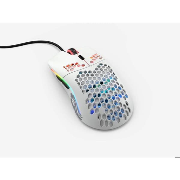 Gamingmus - Glorious - Modell O- Minus - Trådad - 12000 dpi - 6 knappar - RGB Vit
