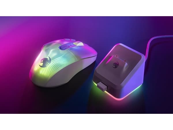 ROCCAT Kone XP Air, högerhand, Optisk, RF Wireless + Bluetooth + USB Type-A, 19000 DPI, Svart