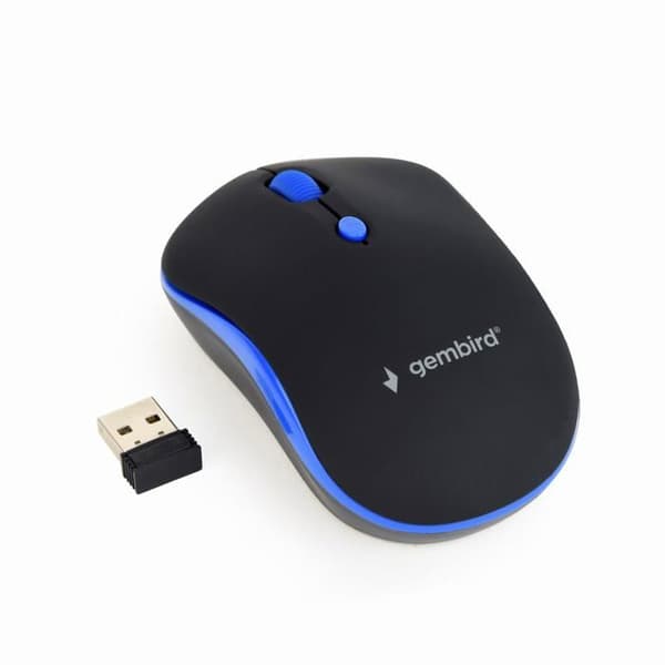 MUS USB OPTICAL WRL SVART/BLÅ MUSW-4B-03-B GEMBIRD Svart, Blå