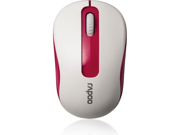 Rapoo M10 PLUS - Mus - optisk - 3 knappar - trådlös - 2.4 GHz - röd