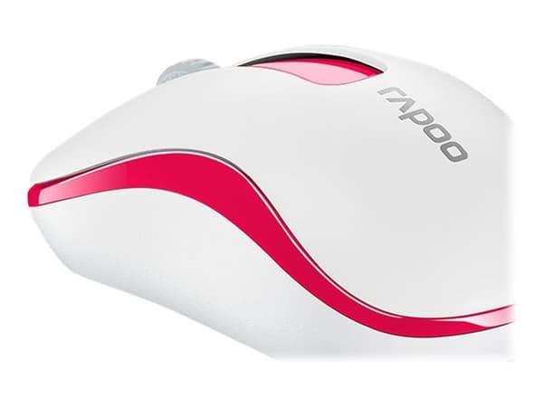 Rapoo M10 PLUS - Mus - optisk - 3 knappar - trådlös - 2.4 GHz - röd
