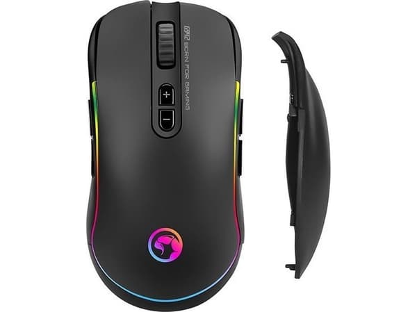 MW Marvo Hiiri G942, 10000DPI, optinen, 10kl, langallinen USB, musta, pelaamiseen, RGB-taustavalo
