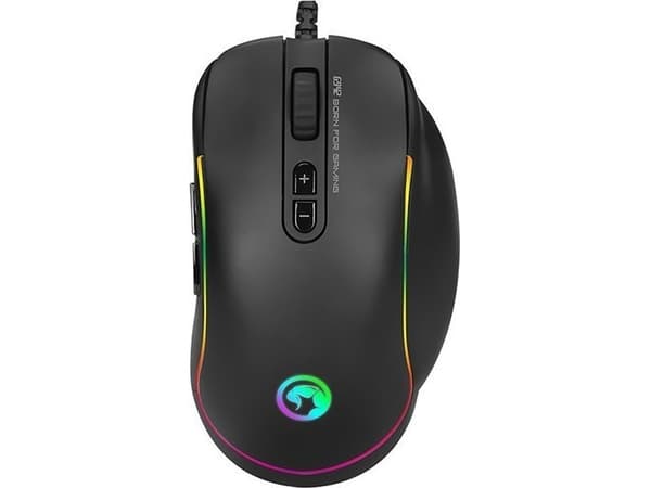 MW Marvo Hiiri G942, 10000DPI, optinen, 10kl, langallinen USB, musta, pelaamiseen, RGB-taustavalo