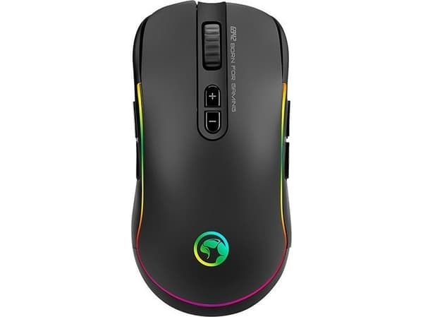 MW Marvo Mouse G942, 10000DPI, optisk, 10kl, USB-kabel, svart, för spel, RGB-bakgrundsbelysning