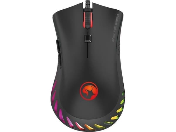 MW Marvo Mouse G985, 10000DPI, optisk, 7cl, trådbunden USB, svart, spel, bakgrundsbelyst