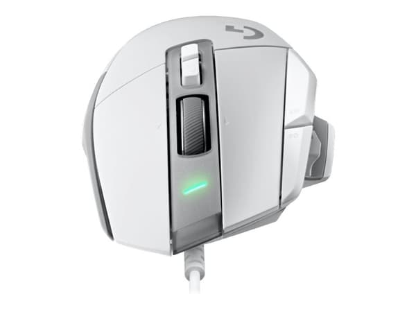 Logitech G502 X - Mus - optisk - 13 knapper (LIGHTFORCE-brytere) - kabling (USB) - Hero 25K sensor - Hvid