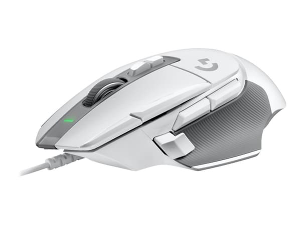 Logitech G502 X - Mus - optisk - 13 knapper (LIGHTFORCE-brytere) - kabling (USB) - Hero 25K sensor - Hvid