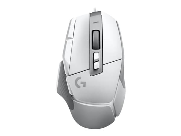 Logitech G502 X - Mus - optisk - 13 knappar (LIGHTFORCE-switchar) - kabling (USB) - Hero 25K-sensor - Hvid Vit