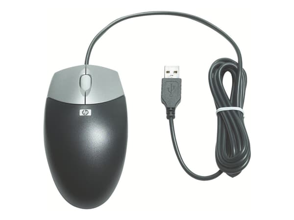 HP DC172B - Mus - optisk - 3 knappar - kabelansluten - USB Svart