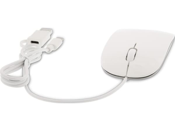 LMP MS-1657C, Optisk, USB Type-A, 1600 DPI, Hvit