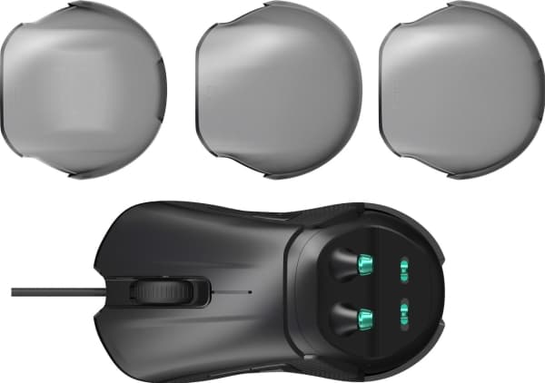 NACON PCGM-500ES, Molempikätinen, Optinen, USB A-tyyppi, 6400 DPI, Musta