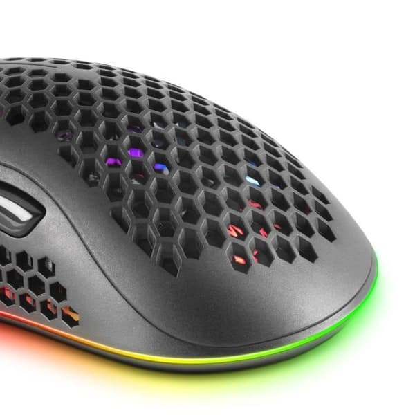 Souris Gamer - Mars Gaming - MMEX Noir - 32K DPI - RGB - Feather Paracord-kabel