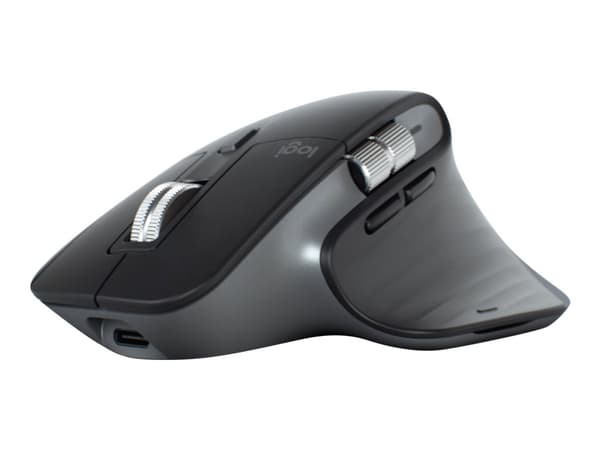 Logitech MX Master 3S (For Mac) - Mus - laser - 7 knapper - trådløs - Bluetooth, 2,4 GHz - Logitech BOLT-mottaker - grafitt
