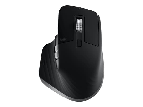 Logitech MX Master 3S (For Mac) - Mus - laser - 7 knapper - trådløs - Bluetooth, 2,4 GHz - Logitech BOLT-mottaker - grafitt