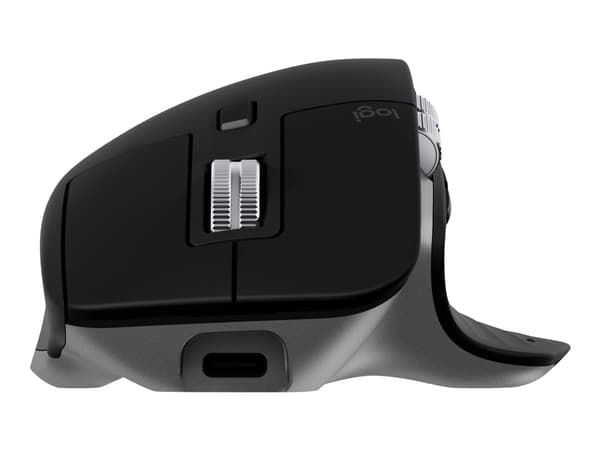 Logitech MX Master 3S (For Mac) - Mus - laser - 7 knapper - trådløs - Bluetooth, 2,4 GHz - Logitech BOLT-mottaker - grafitt