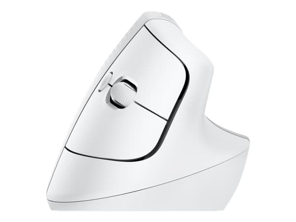 Logitech Lift (for Mac) - Vertikal mus - ergonomisk - optisk - 6 knapper - trådløs, kabel - Bluetooth, 2,4 GHz - trådløs mottaker (USB) - Blekgrå