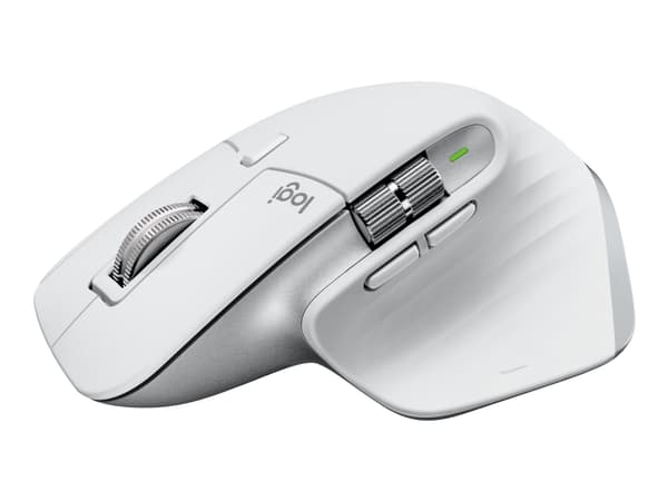 Logitech MX Master 3S (For Mac) - Mus - laser - 7 knapper - trådløs - Bluetooth, 2,4 GHz - Logitech BOLT-mottaker - Blekgrå